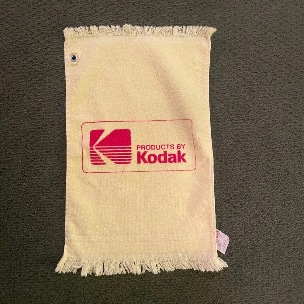 Vintage Kodak Yellow and Red Hand Towel 11 x 18 by Cannon Made in USA